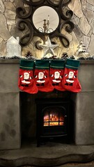 fire in the fireplace