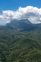 Helicopter flight chiang mai, aerial view