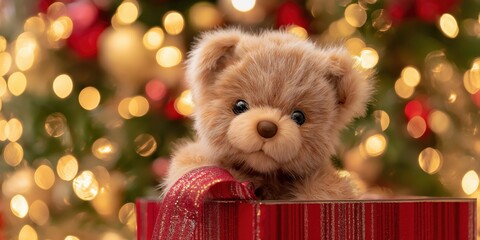 soft teddy bear surprise in box