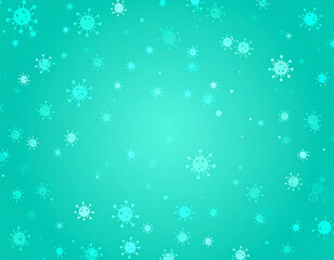Abstract teal virus pattern background