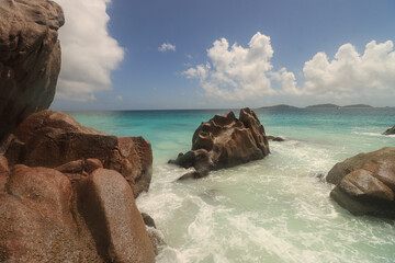 La Digue; Horizont an der Anse Patatas