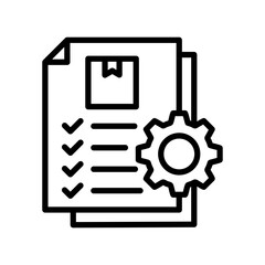 Fototapeta premium Logistics Management Icon Vector Illustration Line Version