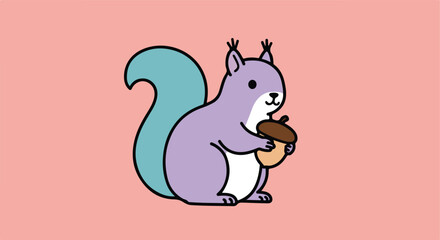 Obraz premium Squirrel with acorn (3)