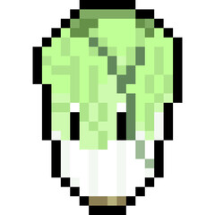 Cartoon Pixel Chinese Cabbage Character