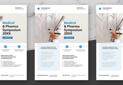 Blue And Black Medical Flyer