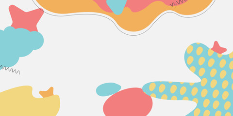 Abstract colorful kids and children background. Fun childish and playful cartoon design for wallpaper, packaging and print