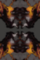 Abstract Symmetrical Art Dark Hues and Golden Accents