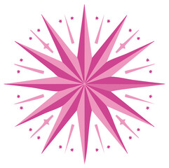 Obraz premium Pink starburst graphic element for design and decoration