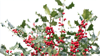 Fototapeta premium christmas tree with red berries