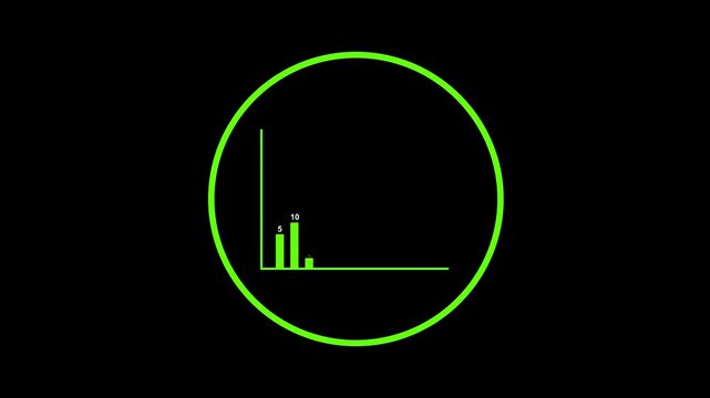 Futuristic green neon chart animation data science digital HUD interface loop. Green neon graph animation futuristic axis coordinates HUD overlay motion graphics.