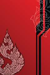 Thai pattern background image design vector illustration