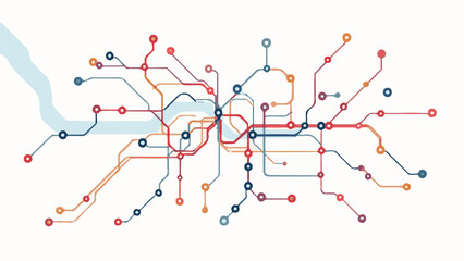 Abstract digital network art