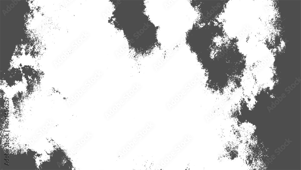 Poster abstract black and white texture with irregular cloudy patches and rough edges. ink blots or smoky c