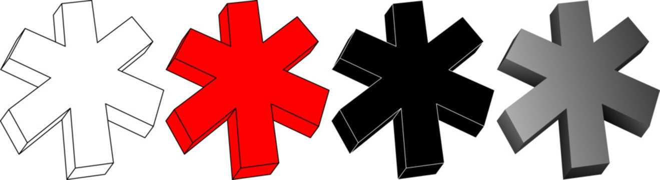 asterisk icon set