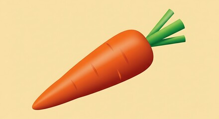 Fresh Orange Carrot with Green Top.
