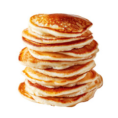 Stack of pancakes on transparent background