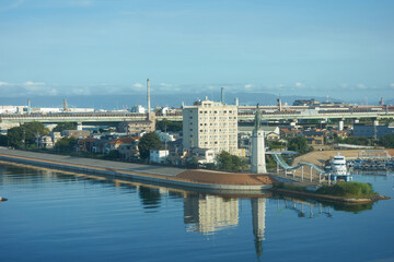 Fototapeta premium 夏の朝の旧堺港の風景