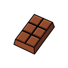 chocolate bar on white background