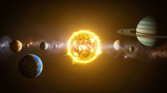 Das Sonnensystem in perfekter Harmonie