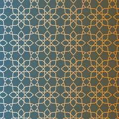 Fototapeta premium Seamless geometric pattern in authentic Arabian style, Islamic Alpona, Islamic Background Vector illustration