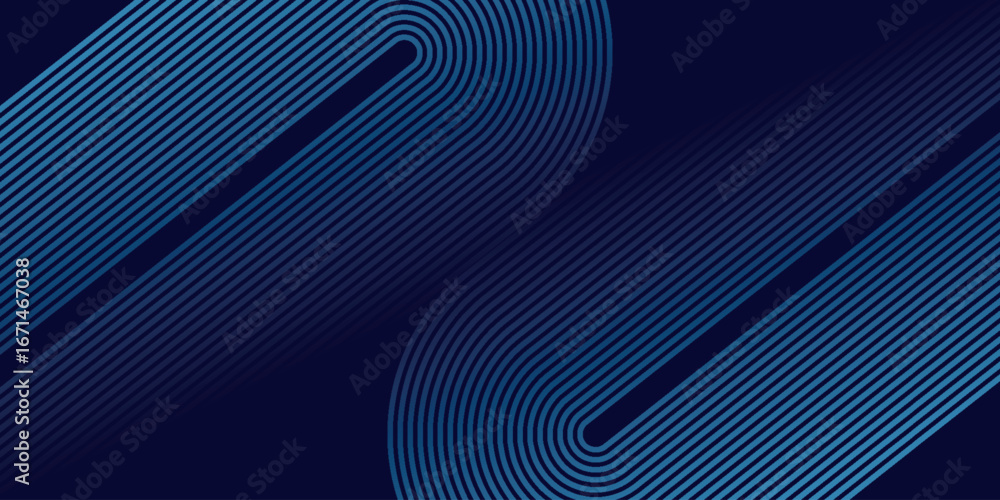 Poster abstract background with overlapping glowing blue curved lines. modern and futuristic graphic design