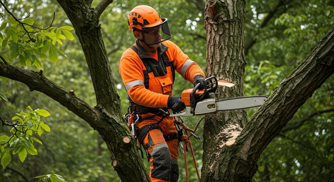 Tree trimmer using chainsaw