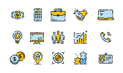 Business Doodle Icon Collection for Creative Projects