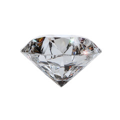Brilliant cut diamond against white background