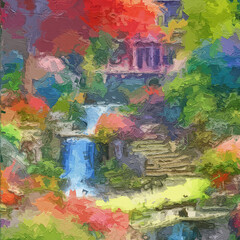 Various oil paintings, flowers, rabbits, cats, dogs, streams, landscapes, forests, tigers, roses, peonies, lakes, spotted deer, chrysanthemums, butterflies