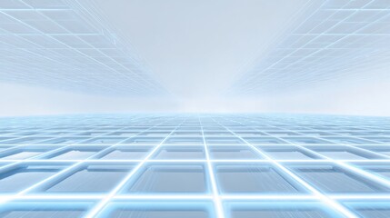 Obraz premium Abstract geometric grid pattern with futuristic technology feel