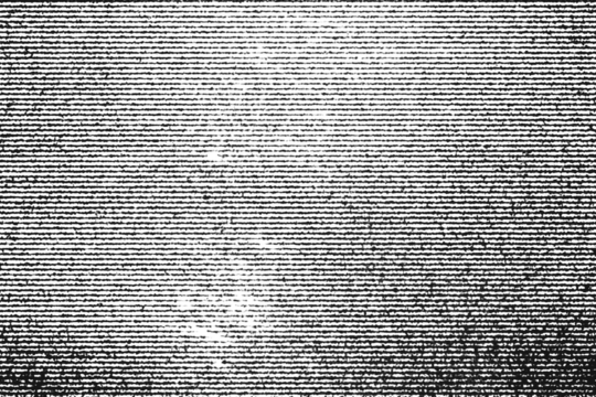 Seamless vintage distressed small halftone dot background pattern. Grunge black and white printer ink raster dots transparent texture overlay.