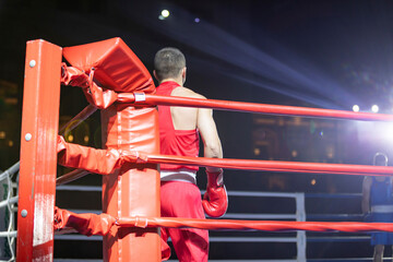 Boxer in the red corner of the ring