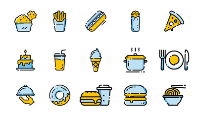 Doodle Food Collection - Icon Set of Delicious Doodles for Food Lovers