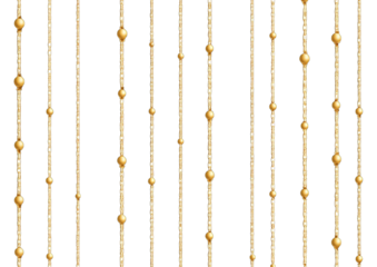 Gold vertical stripes with round beads