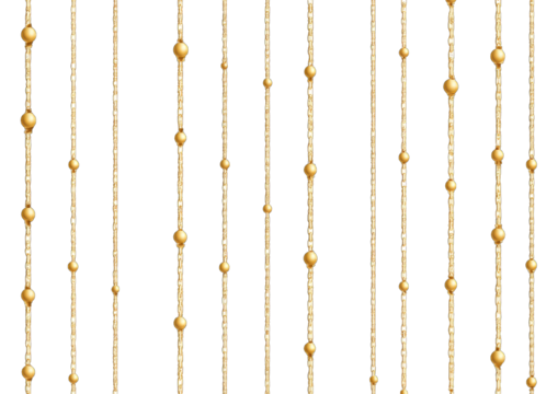 Gold vertical stripes with round beads