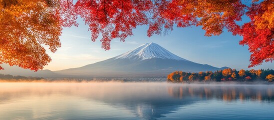 Autumnal Japanese Mountain Landscape