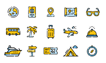 Travel Doodle Collection - Icons of Vacation, Adventure & Exploration