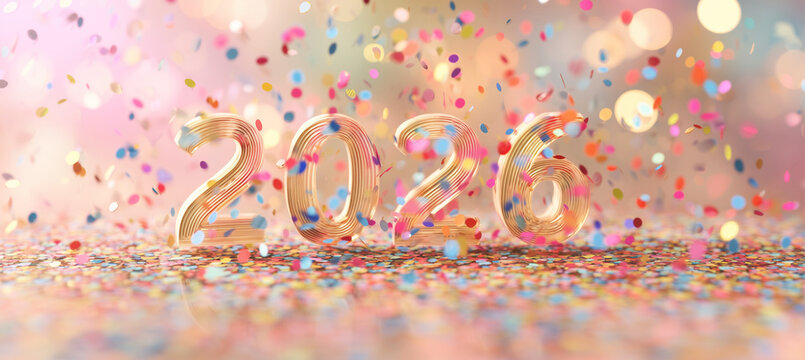 2026 - Hintergrund für Kinder Silvesterparty