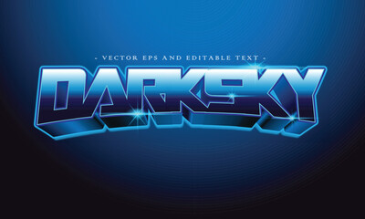 dark sky  design text effect illustration
