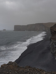 black sand beach Reynisfjara in Iceland