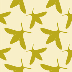 moth insect in silhouette image vector illustration isolated on white background.