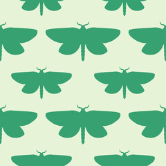 moth insect in silhouette image vector illustration isolated on white background.