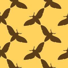 moth insect in silhouette image vector illustration isolated on white background.