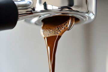 Espresso machine pulling a perfect shot