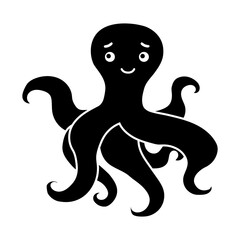 Octopus vector icon. Cute sea animals illustration sign. sea animals symbol. Sea life logo. Octopus web icon.
