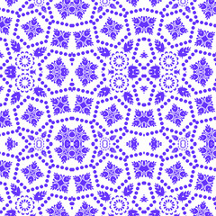 seamless pattern with blue dots, seamless geometric pattern, seamless pattern with blue flowers