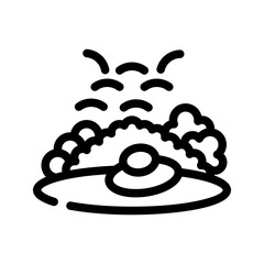 icon dish with style outline