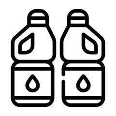 icon bottle with style outline