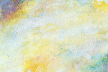 Abstract Watercolor Wash in Yellow, Blue and Purple