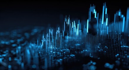 Abstract data visualization of financial charts